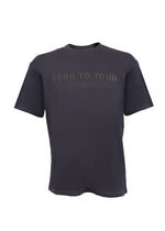 Load image into Gallery viewer, Titanium Puff Print Born To Tour Tee - Washed Black